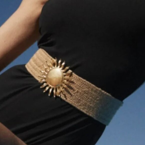 NWT Zara limited edition bohemian Stretchy Sun belt - Picture 3 of 7